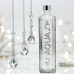 Swarovski crystal-embellished square bottle