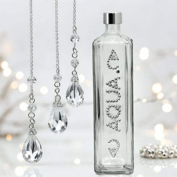 Swarovski crystal-embellished square bottle