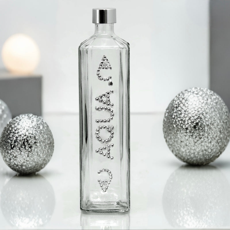 Swarovski crystal-embellished square bottle