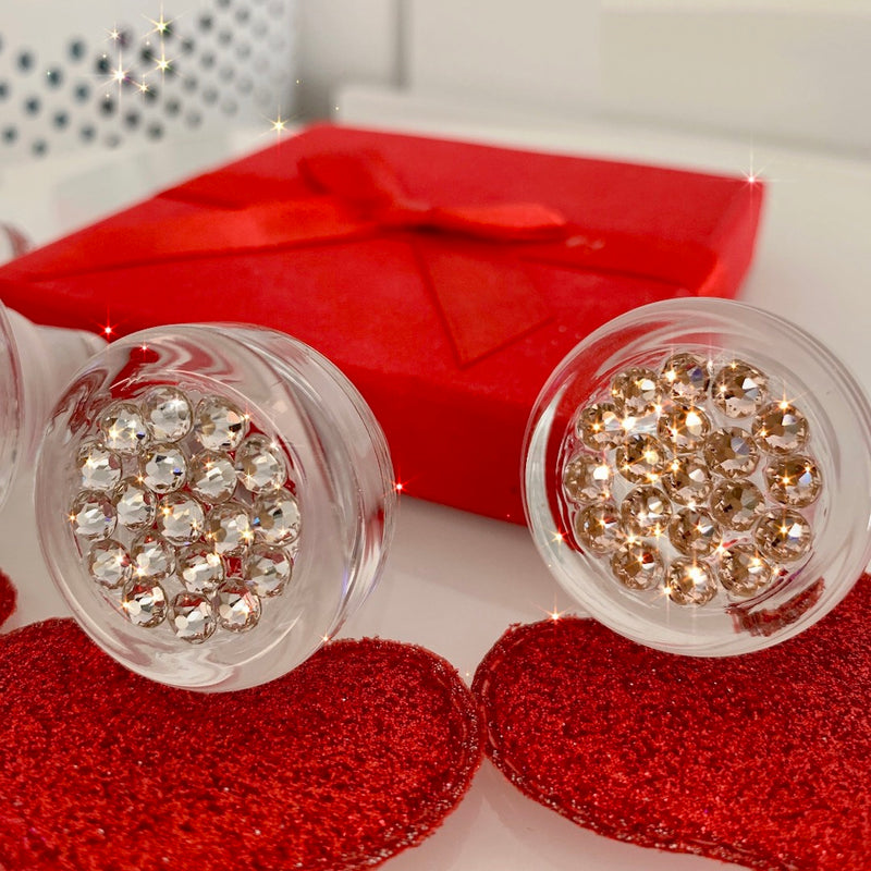 SWAROVSKI®  VINOLOK GLASS CLOSURES CLEAR AND ROSE GOLD