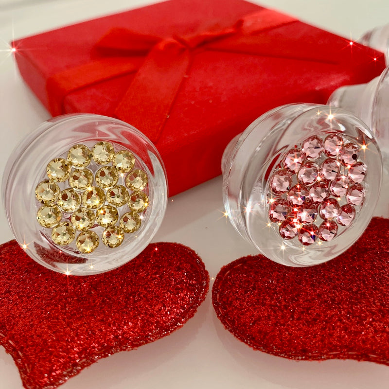 SWAROVSKI®  VINOLOK GLASS CLOSURES GOLD AND PINK