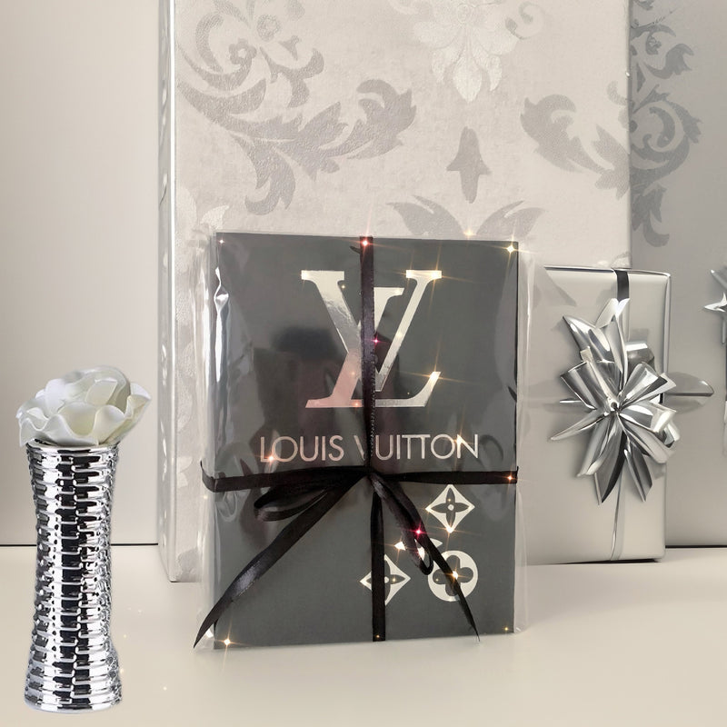Handcrafted with metallic shiny vinyl sticker foils