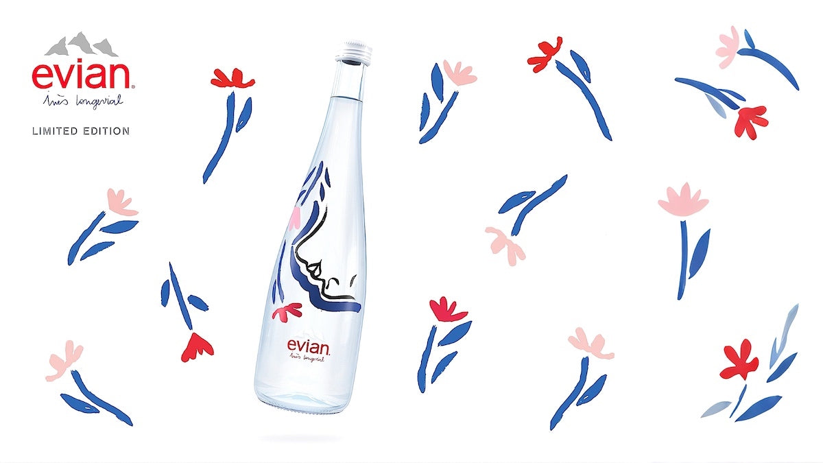 
Evian 2019 Ines Longevial limited edition water bottle