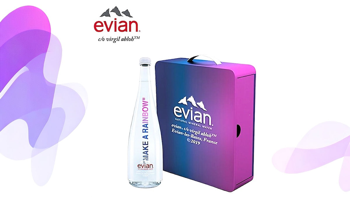 
Evian 2019 Virgil Abloh Make A Rainbow limited edition water bottle