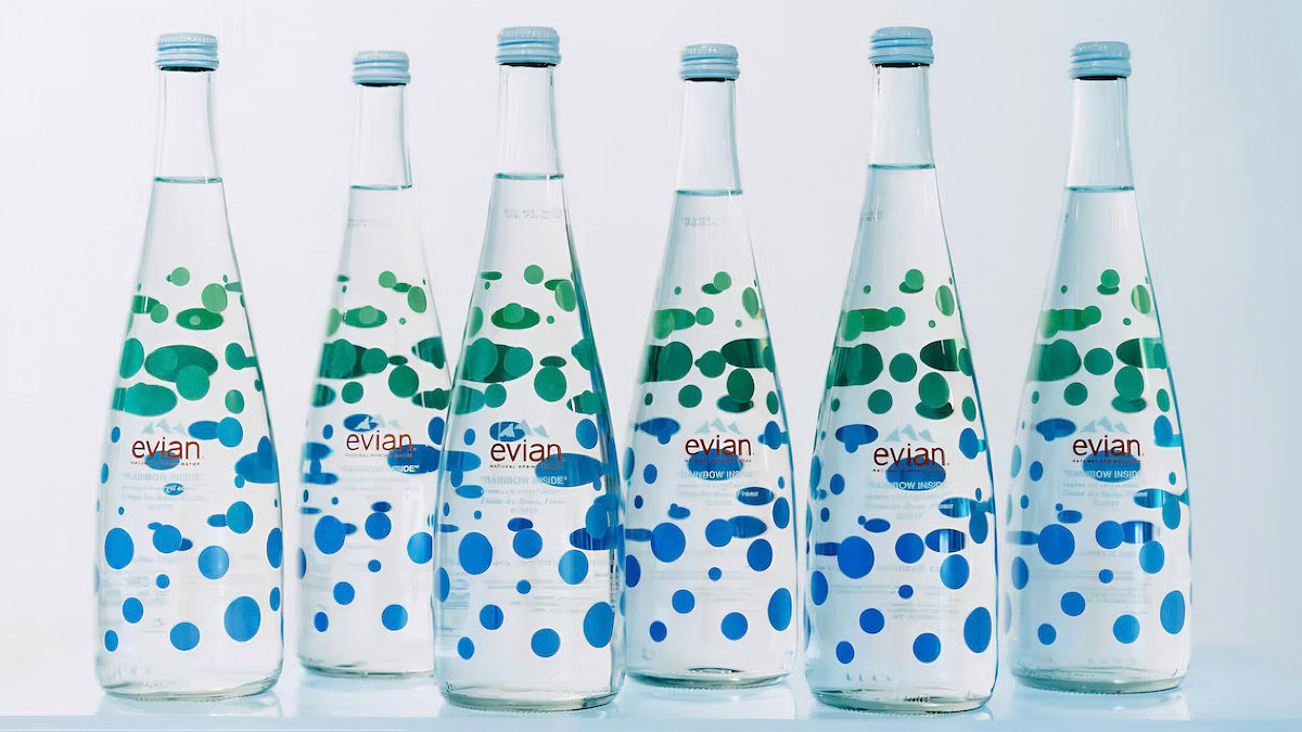 
Evian 2019 Virgil Abloh Rainbow inside limited edition water bottle