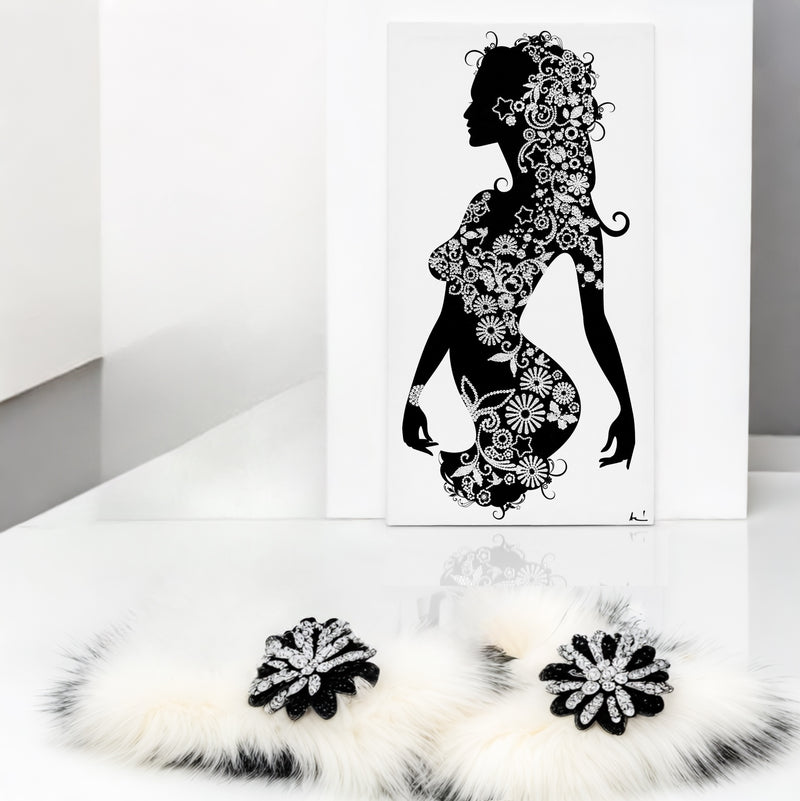 Blinged-out luxury home decor artwork