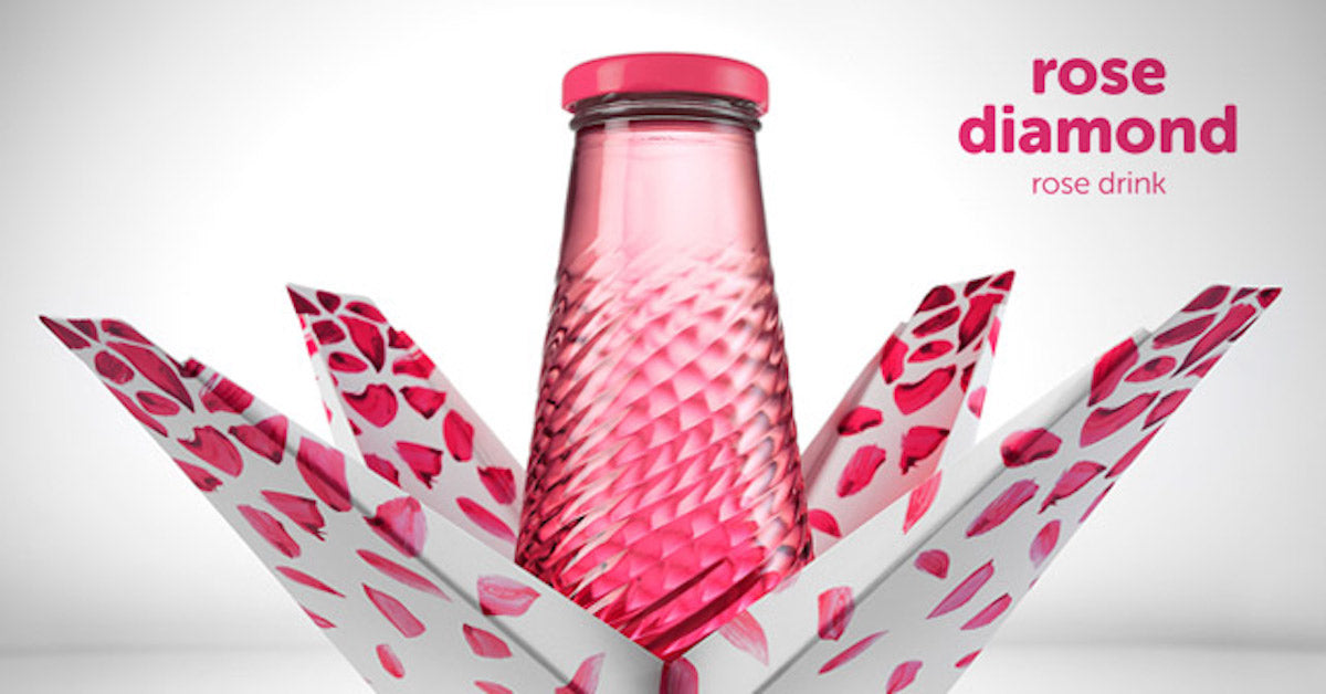 
Rose Diamond fine water bottle