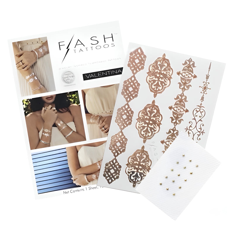 Jewelry inspired temporary tattoos