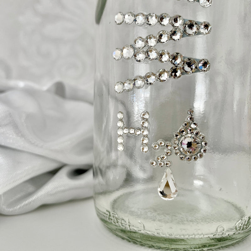 Swarovski and Preciosa crystal-embellished bottle